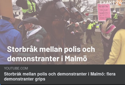 Demonstrationsbråk I Malmö