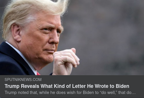 Trump Om Sitt Brev Till Biden