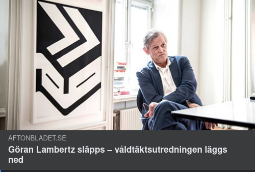 Lambertz Våldtäktsutredning Nedlagd