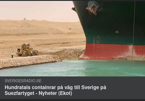 Containrar Med Destination Sverige