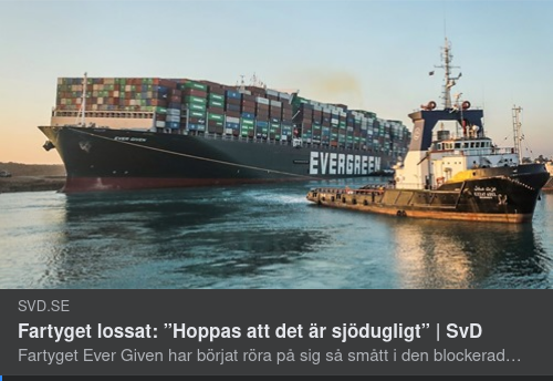 Ever Given Flyter Igen