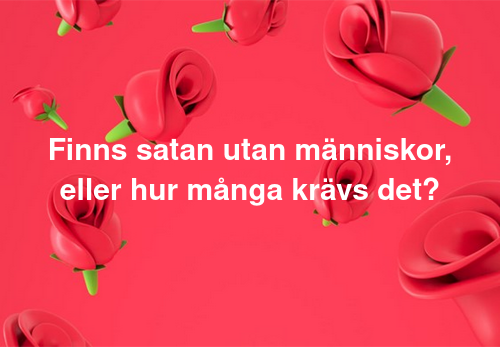 Numerär Mänsklig Existensgrund För Satan