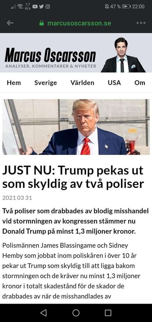 Två Polismän Stämmer Trump