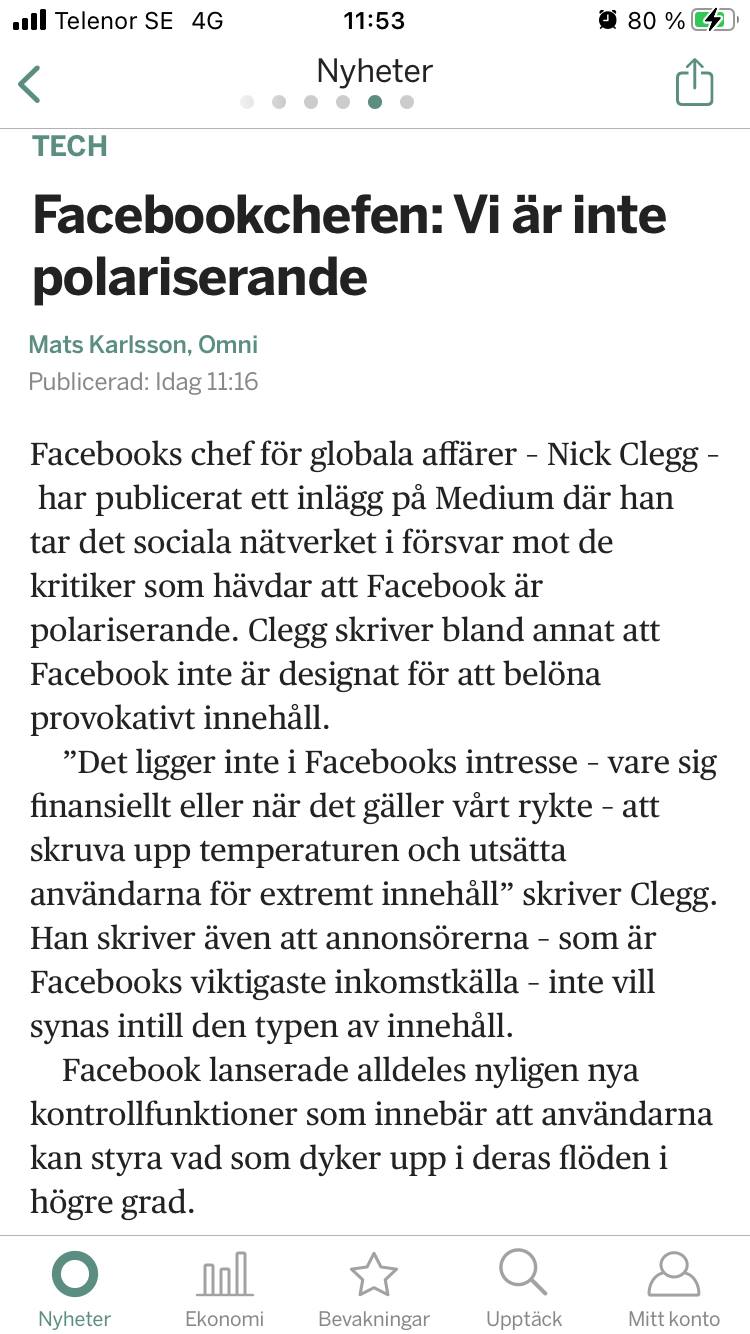 Opolariserande Facebook