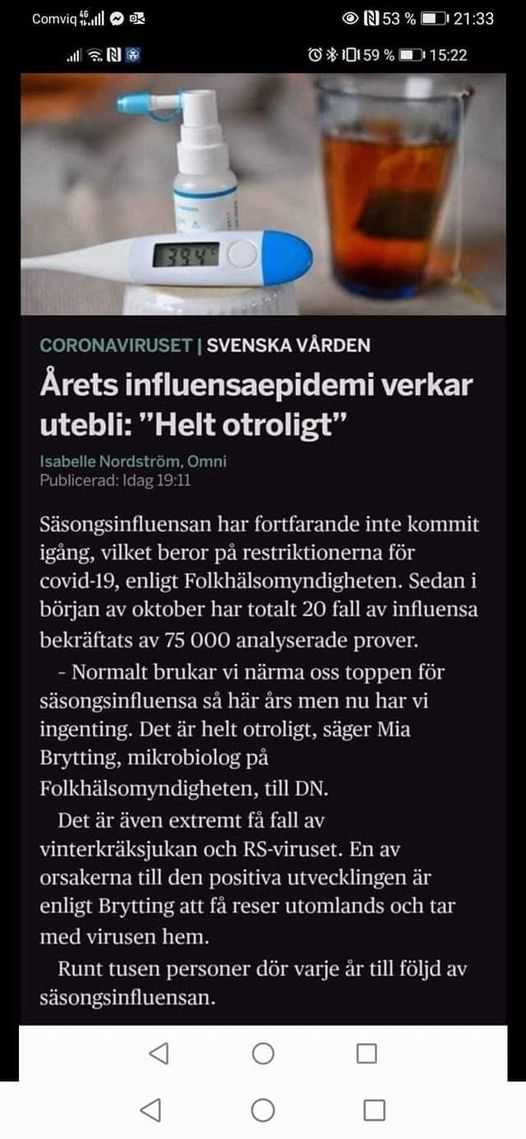 Otroligt Utebliven Influensaepidemi