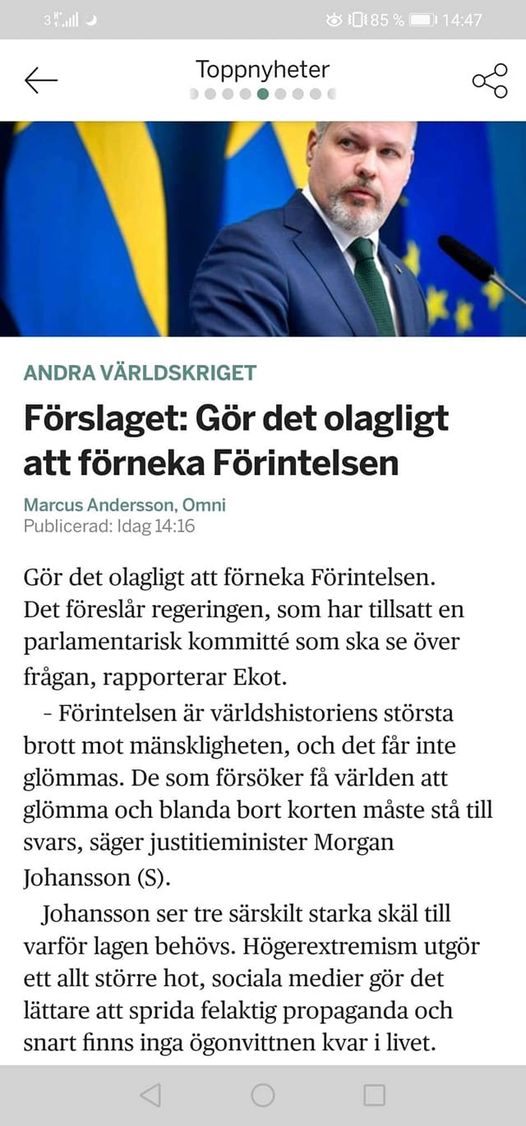 Kriminaliserande Förnekelseförslag