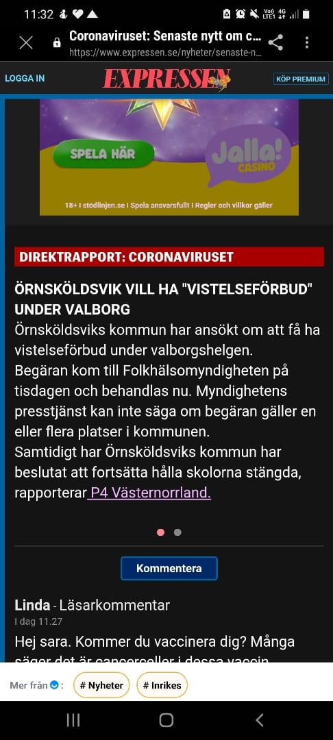 Vistelseförbudsansökande Örnsköldsvik