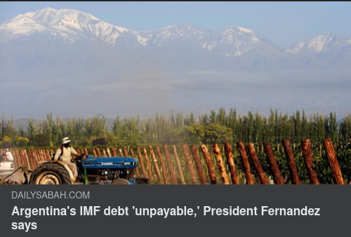 Argentina: Obetalbar IMF-Skuld