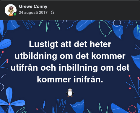 Utbildning & Inbillning