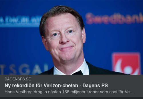 Rekordlön För Svensk Verizonchef