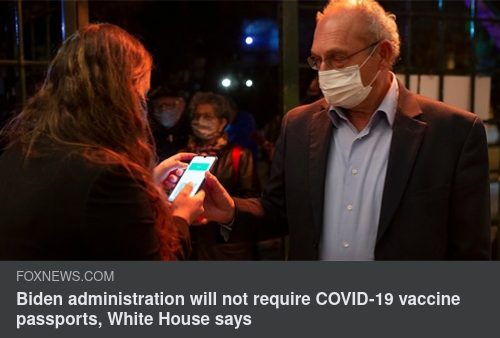 Inga Vaxpasskrav Från Vita Huset