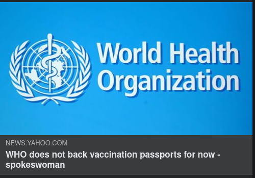 WHO Backar Inte Vaxpass