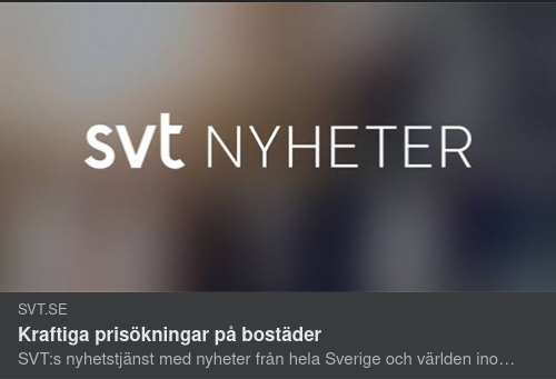 Kraftiga Svenska Bostadsprisökningar