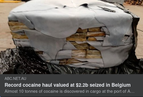 Kokainbeslag & Frihetsberövanden I Belgien