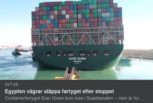 Egypten Håller Ever Given