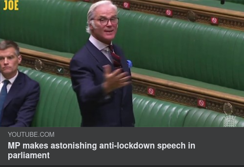 Antilockdowntal I Brittiska Parlamentet