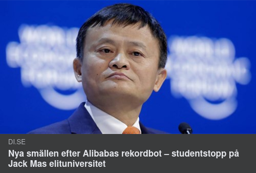 Jack Mas Fostrande Skola Stoppad I Kina