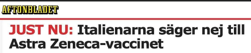 Italien & Astra Zenica Vaccin