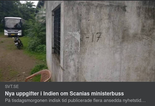 Filmad Scaniabuss I Indien