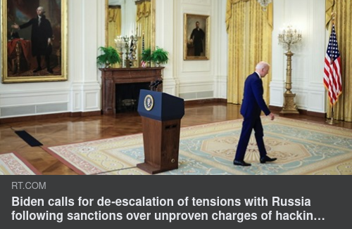 Biden Sanktionerar & Efterfrågar Avspänning