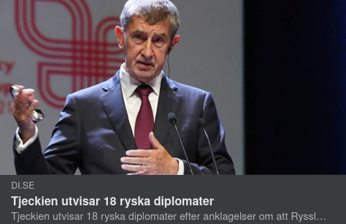 Tjeckien Utvisar 18 Ryska Diplomater