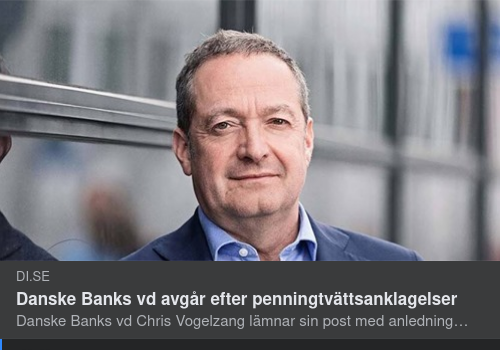 Avgående Danske Bank VD