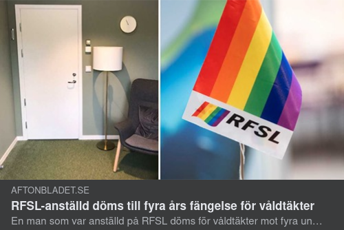 Våldtäktsdömd RFSL-Anställd