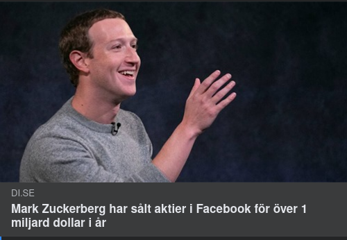 Zuckerberg Säljer & Någon Köper