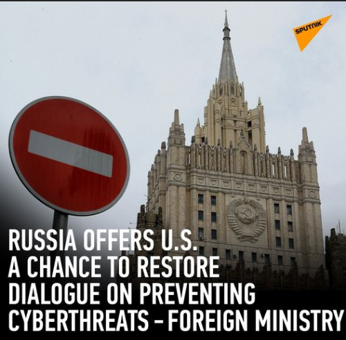 Ryssland Erbjuder Cyberhotdialog