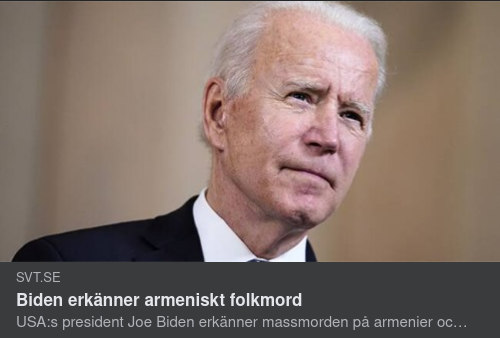 Biden Erkänner Armeniskt Folkmord