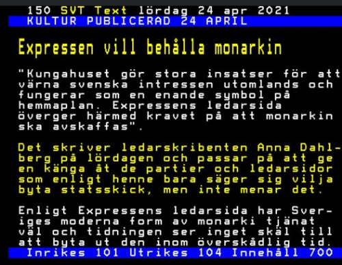 Expressen Värnar Monarkin