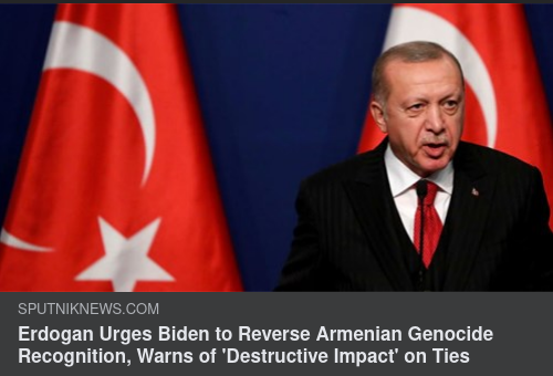 Erdogan Uppmanar Biden Angående Armeniskt Folkmordserkännande