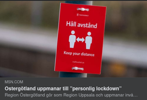 Personlig Lockdown Uppmaning I Östergötland