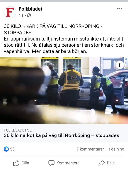 Stoppad Knarkleverans