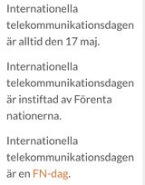 Internationella Telekommunikationsdagen
