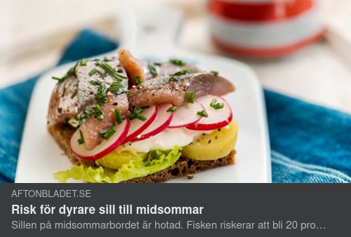Risk För Dyrare Midsommarsill Tack Vare EU