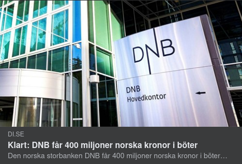 Klart Bötesbelopp För DNB