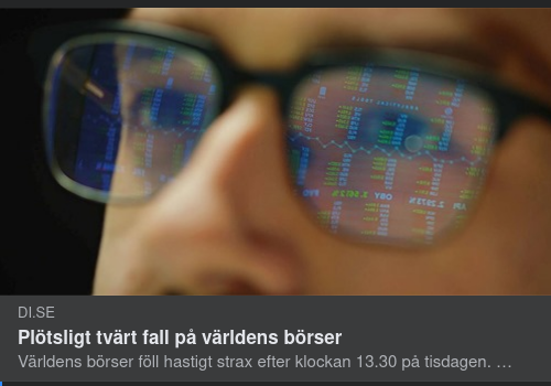 Plötsligt & Tvärt Börsfall
