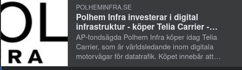 Polhem Infra & Telia Carrier