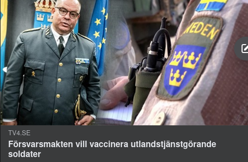 Dråplig Försvarsmaktsvaccineringsvilja