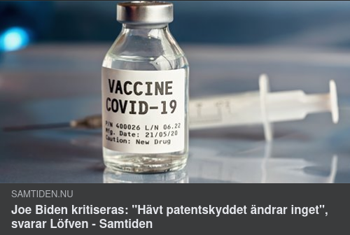 Lövfen Patentkritiserar Biden
