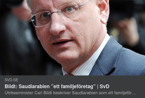 Bildt & Saudiarabien Förr