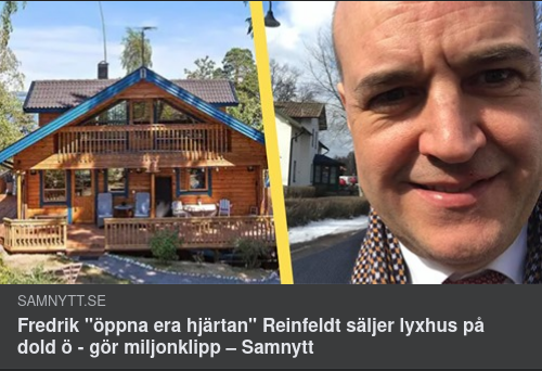 Reinfeldt Säljer Hus På Dold Ö