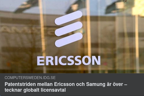 Ericsson & Samsung Tecknar Globalt Licensavtal
