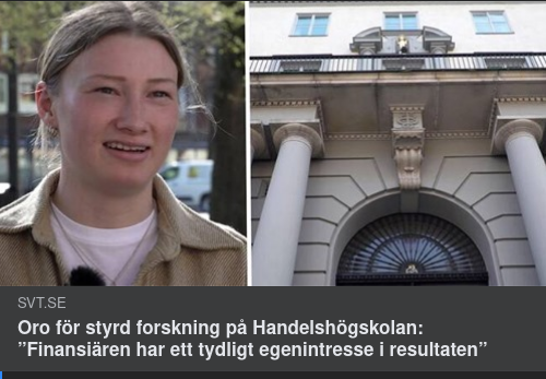 Forskande Finansiellt Egenintresse