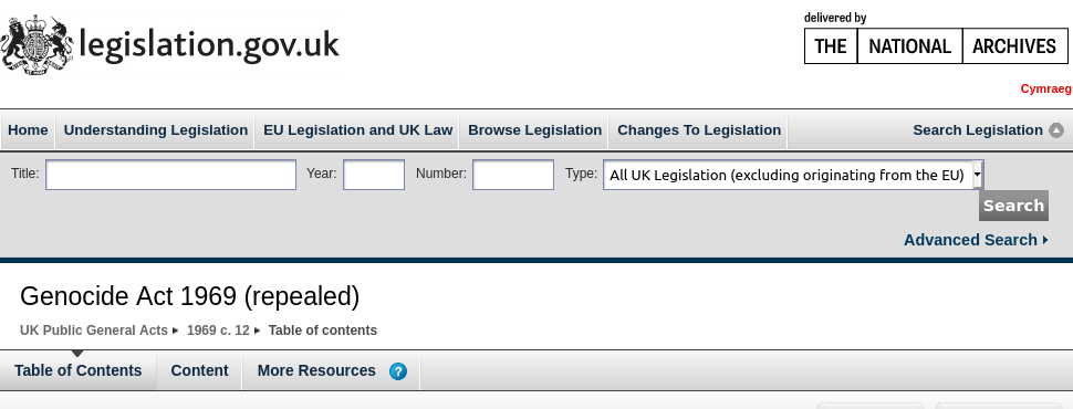 Ändrad Folkmordslagstiftning