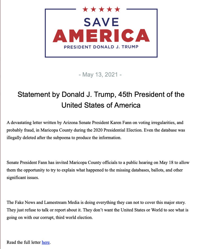 Trump Om Maricopa County