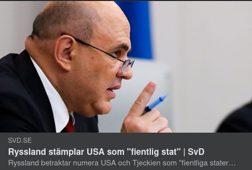 Ryssland Definierar Fientliga Stater