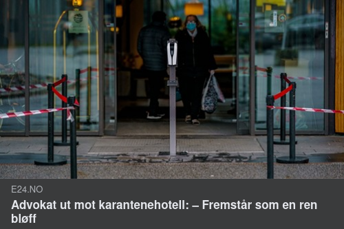 Karantänhotell & Laglig Grund