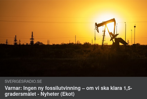 Fossilutvinningsvarnande Klimathysteri